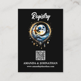 Fullt luna night himlar qr-kodregister tilläggskort