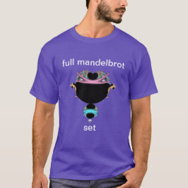 Fullt mandelbrot, blått och rosa T-Shirt