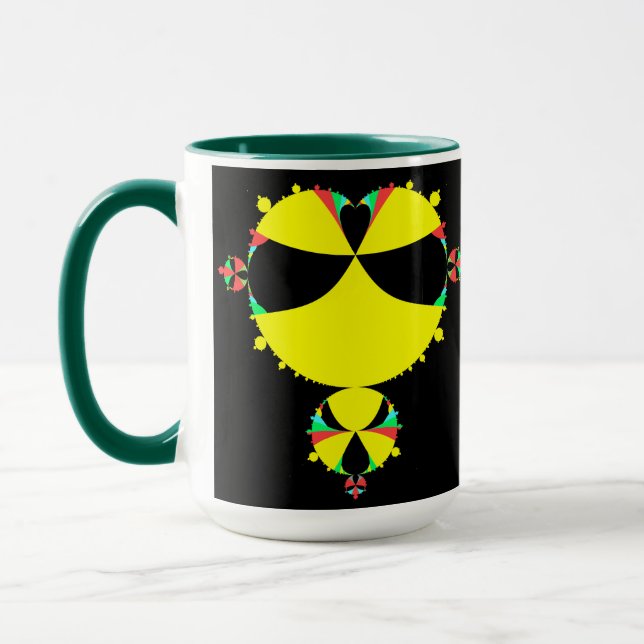 Fullt mandelbrot set pop art mugg (Vänster)