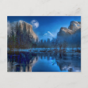 Fullt måne i Yosemite Vykort