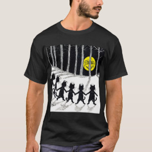 Fullt, måne och Cats, Louis Wain T Shirt