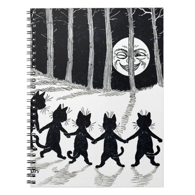 Fullt måne och Katter, Louis Wain Anteckningsbok (Framsidan)