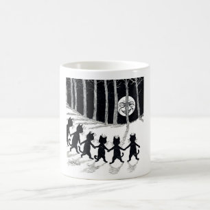 Fullt måne och Katter, Louis Wain Kaffemugg
