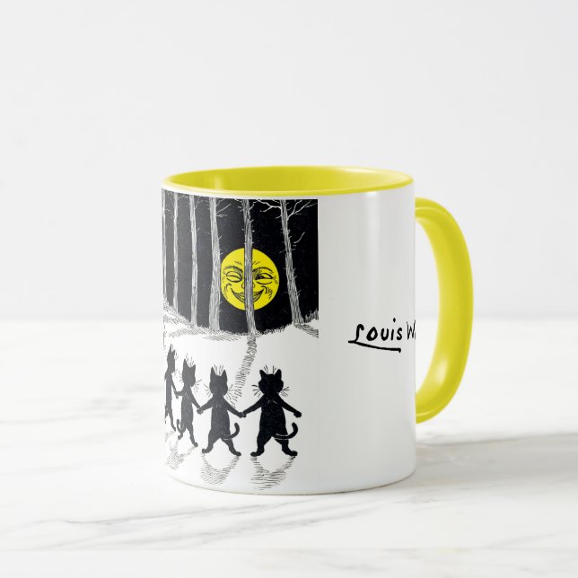 Fullt måne och Katter, Louis Wain Mugg (Framsida höger)