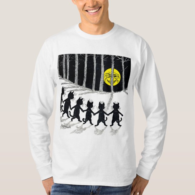 Fullt måne och Katter, Louis Wain T Shirt (Framsida)