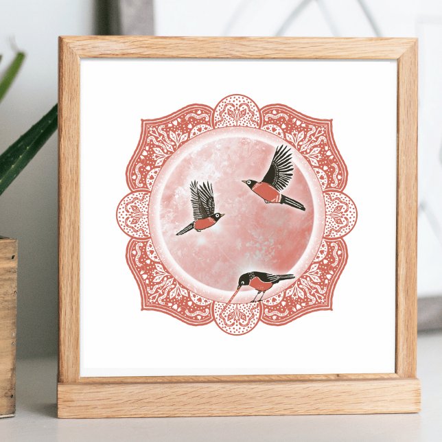 Fullt Mask Måne | Mars Måne Illustration Poster (Skapare uppladdad)