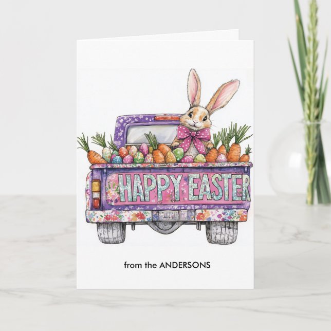 Fullt med Påskägg och kanin Helgkort (Framsida)
