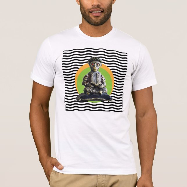 Fullt meditera för lotusblommaapaforskare t shirt (Framsida)