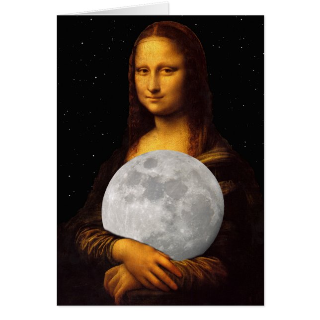 Fullt Moona Lisa Hälsningskort (Framsidan)
