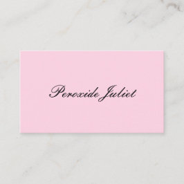 Fullt Namn Script President Rosa Visitkort