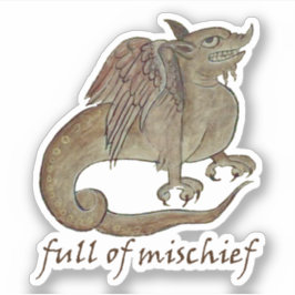 "Fullt of MisChief" Dragon Vinyl Sticker Klistermärken