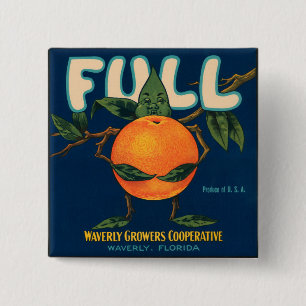 Fullt - Orange Låda-etikett Knapp