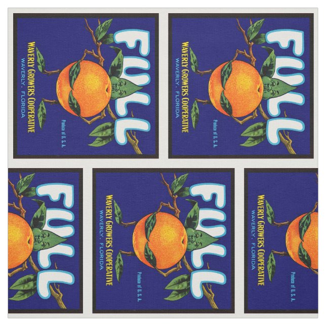 Fullt - Orange Låda-etikett Tyg (Provkarta)