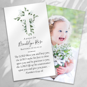 Fullt Photo Baptism Prayer Card