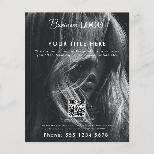 Fullt Photo Beauty Hair Nail Salon Hairdresser Flygblad (Framsidan)