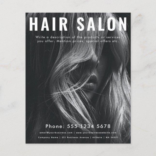 Fullt Photo Beauty Hair Nail Salon Hairdresser Flygblad (Framsidan)