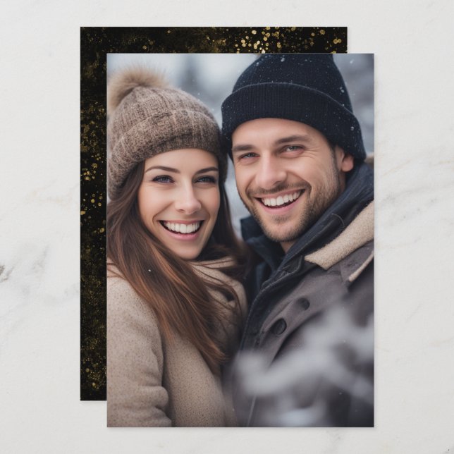 Fullt Photo Bröllop-årsdagen för Vellum Inbjudningar (Fram/baksida)