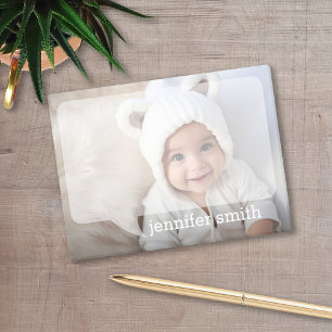 Fullt Photo Design med Talk Bubble och Custom Name Post-it Block