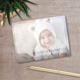 Fullt Photo Design med Talk Bubble och Custom Name Post-it Block