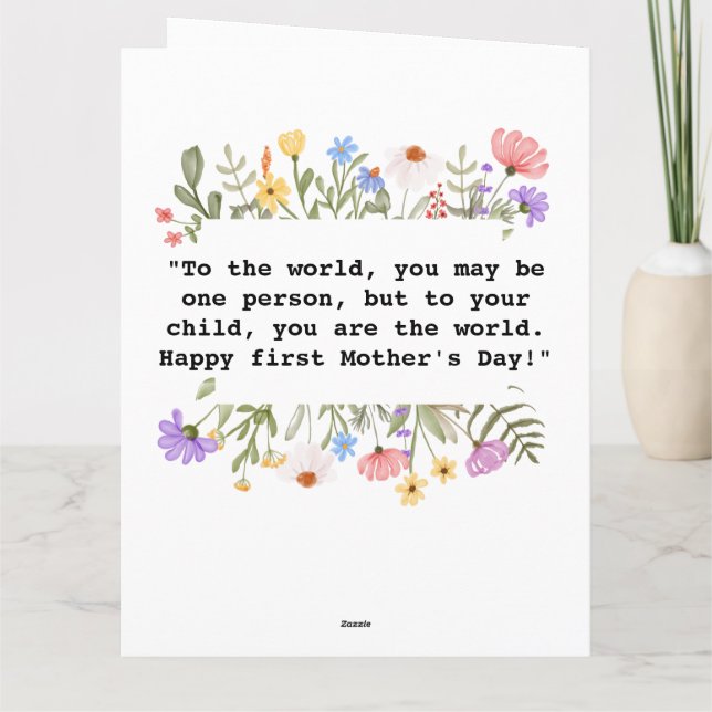 Fullt Photo First Mors dag Card 2023 Kort (Baksida)