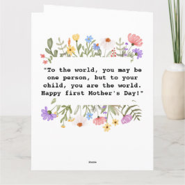 Fullt Photo First Mors dag Card 2023 Kort