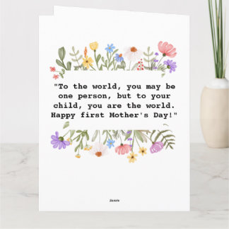 Fullt Photo First Mors dag Card 2023 Kort