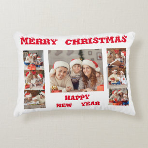 Fullt PHOTO GOD JUL med dekorfärg Prydnadskudde
