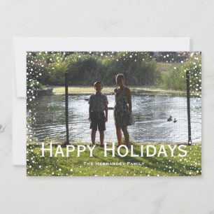 Fullt Photo Snowfall-Anpassningsbar Card Julkort