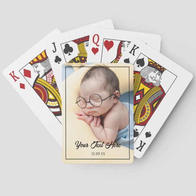 Fullt Photo - Uppspelningskort för Lodräts Anpassn Casinokort (Baksidan)