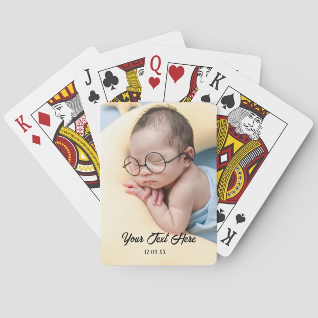 Fullt Photo - Uppspelningskort för Lodräts Anpassn Casinokort (Baksidan)