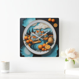 Fullt Plate Fyrkantig Klocka