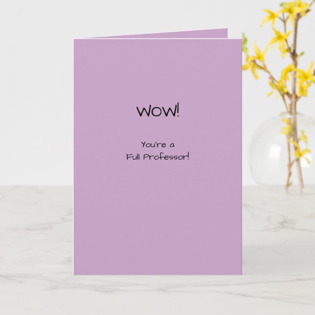 Fullt professor Grattiss Academic Promotion Kort (Gul blomma)