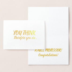 Fullt professor Promotion Grattiss You Tänka Folierat Kort