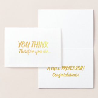 Fullt professor Promotion Grattiss You Tänka Folierat Kort