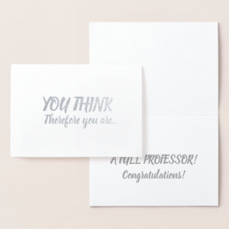 Fullt professor Promotion Grattiss You Tänka Folierat Kort