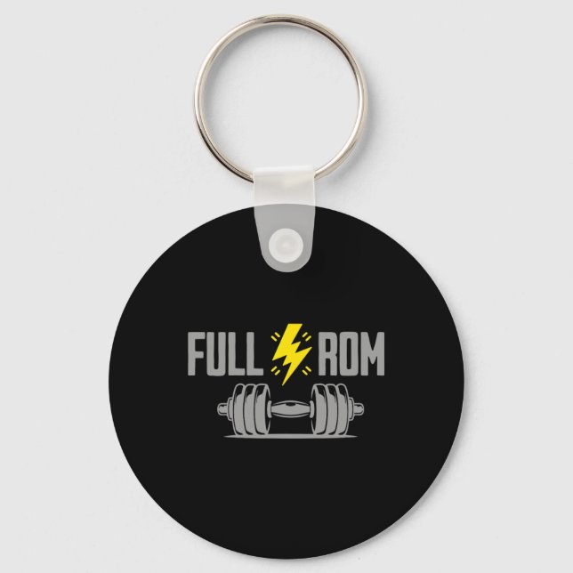 Fullt Rom Fitness Bodybuilding Gym Nyckelring (Framsida)