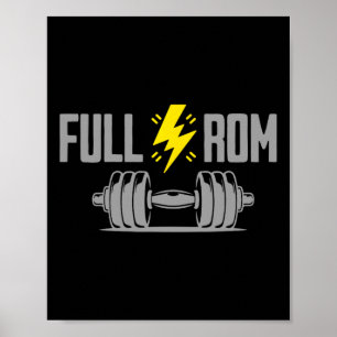 Fullt Rom Fitness Bodybuilding Gym Poster