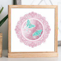 Fullt Rosa Måne | April Måne Illustration