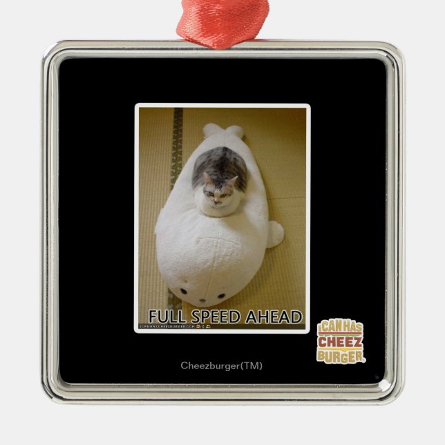 Fullt rusar framåt julgransprydnad metall (Framsidan)