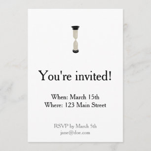 Fullt Sand Hourglass - Skapa din egen bildtext! Inbjudningar