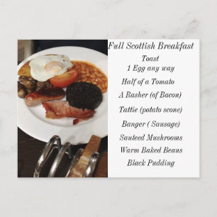 Fullt Scottish Breakfast Vykort