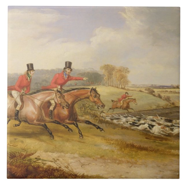 Fullt skrik, ungkarl Hall, 1835 (olja på kanfas) Kakelplatta (Framsidan)