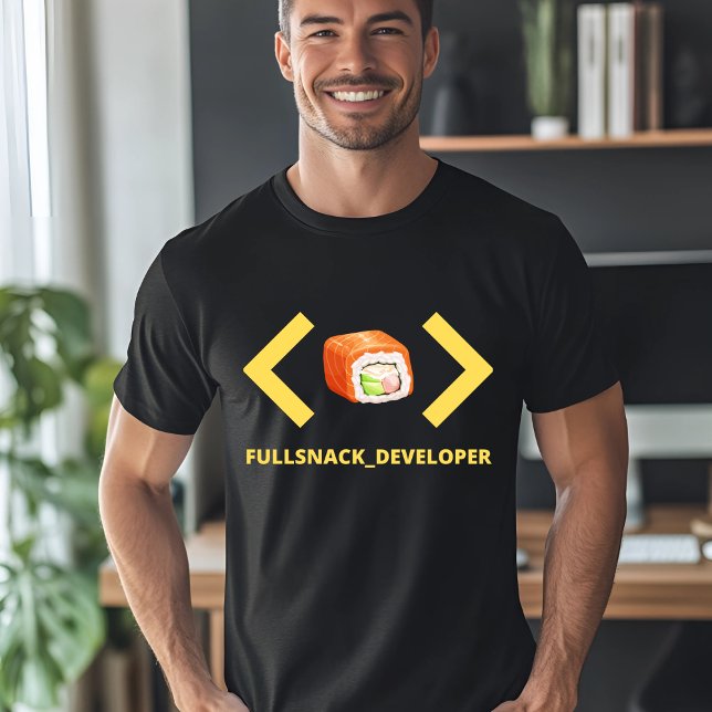 Fullt Snack Developer Sushi T Shirt (Skapare uppladdad)