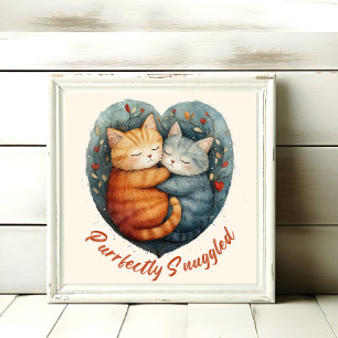 Fullt snugglade kattungar Poster väggkonst
