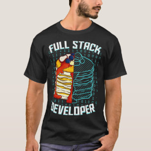 Fullt Stack Developer Funny Pancake Webben Coder P T Shirt
