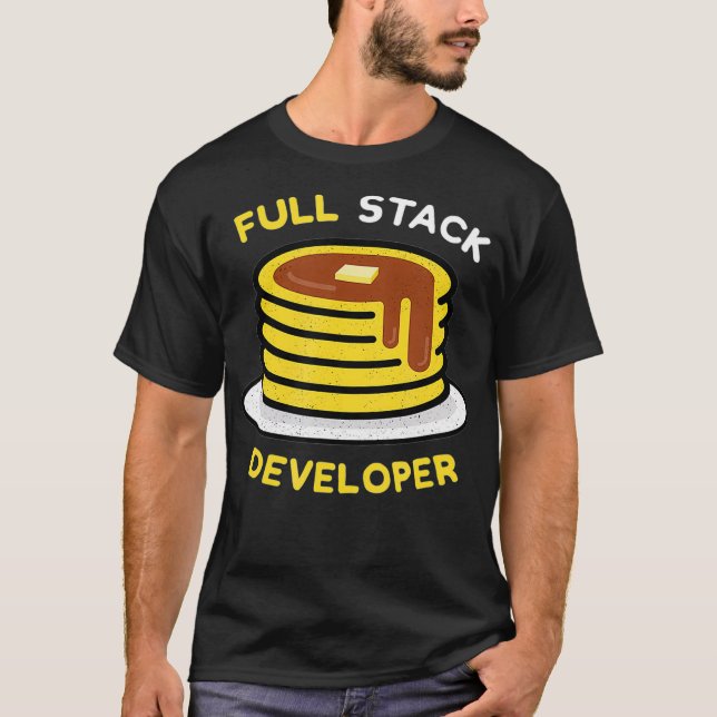 Fullt Stack Developer - Programmer Funny För manar T Shirt (Framsida)
