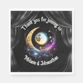 Fullt, stjärntorn vid himmel, helgdrapor pappersservett