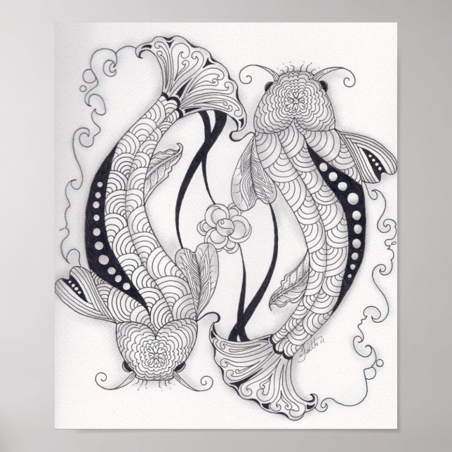 Fullt Storlek Koi Fish Poster (Framsidan)