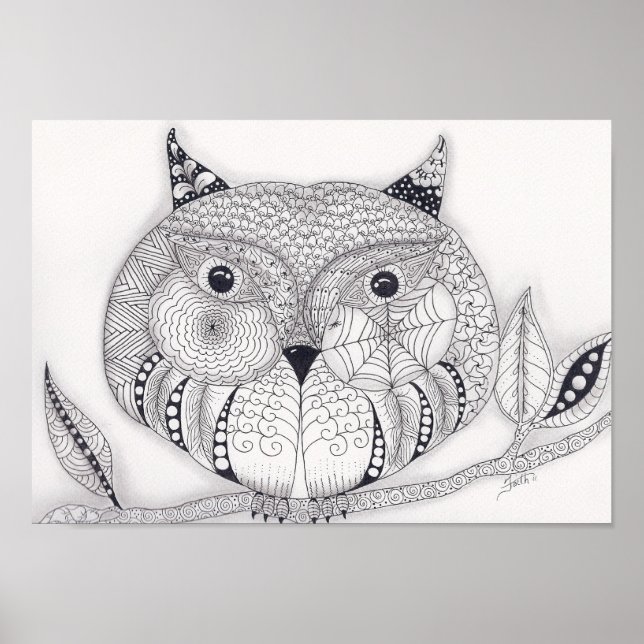 Fullt Storlek Wise Gamla Uggla Poster (Framsidan)