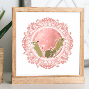 Fullt Strawberry Måne   June Måne Illustration Poster